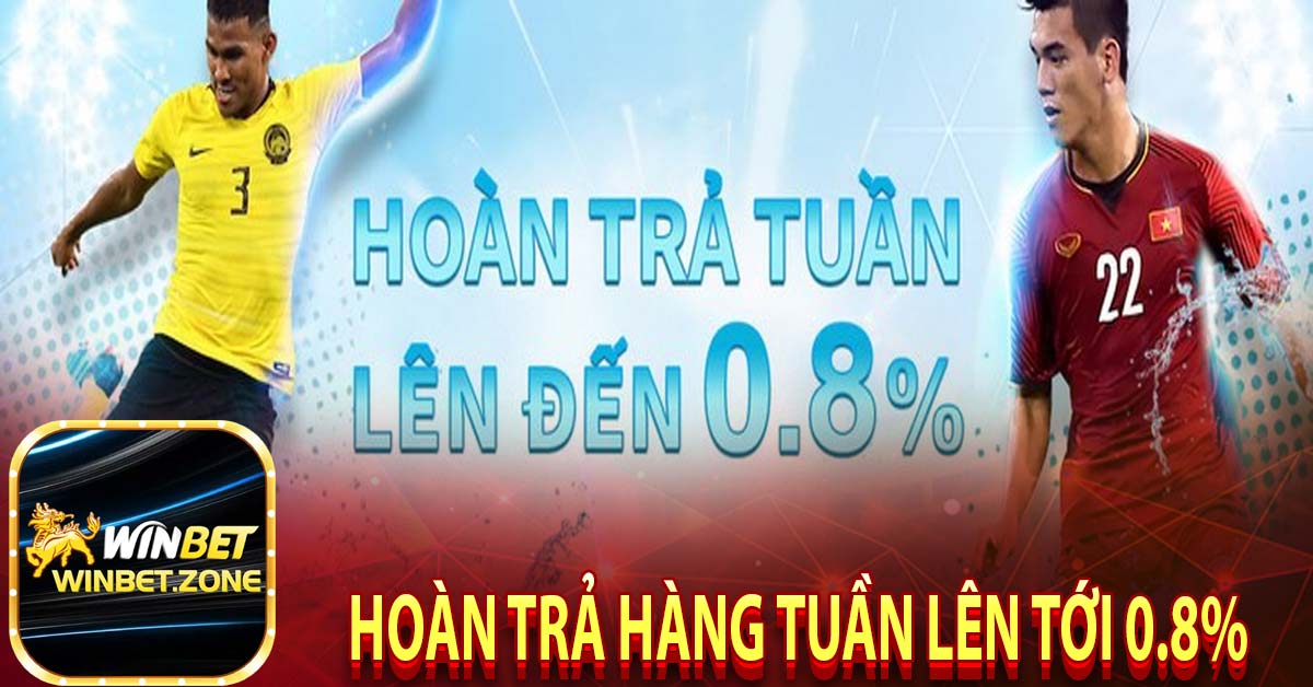 Hoàn trả hàng tuần lên tới 0.8%